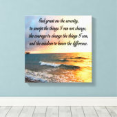 TOILE SERENE SERENITY PRAYER SUNRISE PHOTO (Insitu (Plancher de Bois))