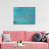 Toile Sérénité Abstraite verte et violette (Insitu(Salon))