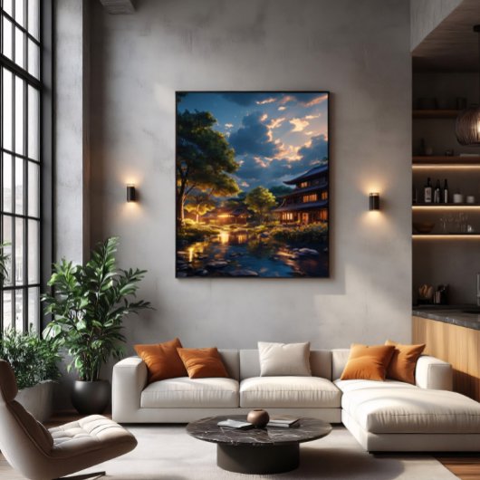 Toile Sérénité au crépuscule