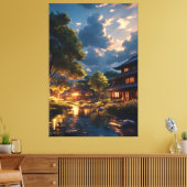 Toile Sérénité au crépuscule (Insitu(Salon))