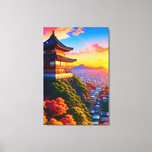 Toile Sérénité au-dessus de la métropole (Recto)