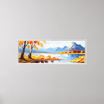 Sérénité d'automne - Paysage Impasto épais