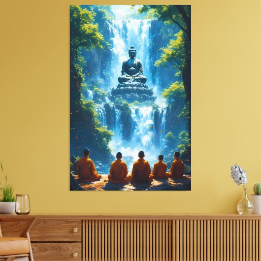 Toile Sérénité des cinq moines (Insitu(Salon))