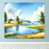 Toile Sérénité sur le lac (Insitu (Plancher de Bois))