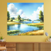 Toile Sérénité sur le lac (Insitu(Salon))