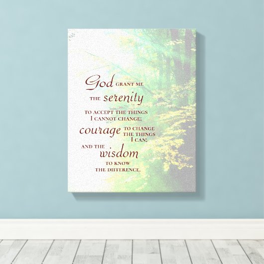 Toile Serenity Prayer (Insitu (Plancher de Bois))