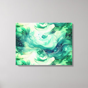 Toile Serenity Splash : Aquarelle Abstraite