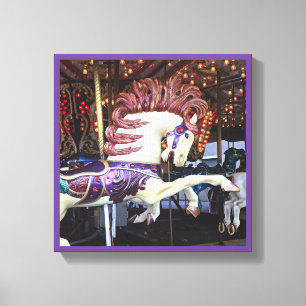 Toile Série 12 de carrousel de cheval peinte par manège