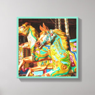 Toile Série 34 de carrousel de cheval peinte par manèg