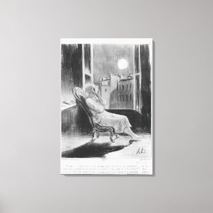 Toile Série "Bas-Bleus de Les", lune d'O