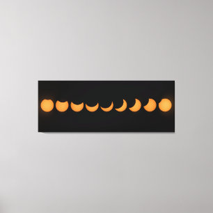 Toile Série de progression de l'éclipse solaire partiell