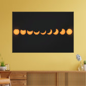 Toile Série de progression d'éclipse solaire partielle (Insitu(Salon))