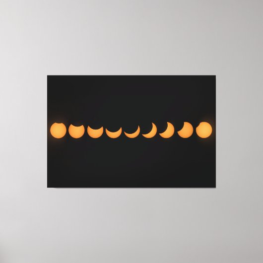 Toile Série de progression d'éclipse solaire partielle (Recto)
