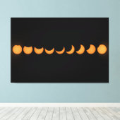 Toile Série de progression d'éclipse solaire partielle (Insitu (Plancher de Bois))