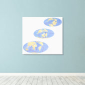 Toile Série d'illustrations de la Terre (Insitu (Plancher de Bois))