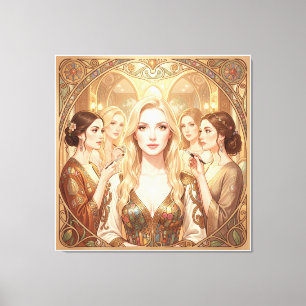 Toile Série Peryte : La Muse Dorée