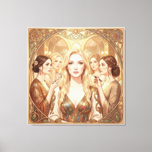 Toile Série Peryte : La Muse Dorée (Recto)