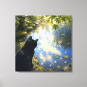 Toile series_4_10|Garden Puddle Reflection Cat Square (Recto)
