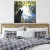 Toile series_4_10|Garden Puddle Reflection Cat Square (Insitu(Chambre))