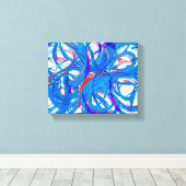 Toile series blue emotions - abstract 977 (Insitu (Plancher de Bois))