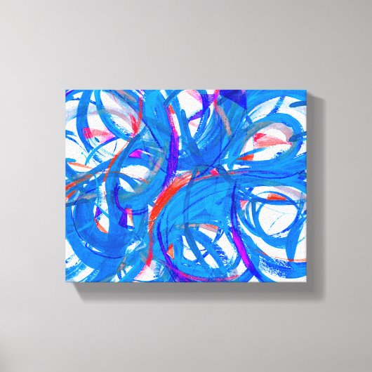 Toile series blue emotions - abstract 977 (Recto)
