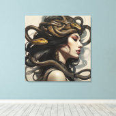Toile Serpent femme art (Insitu (Plancher de Bois))