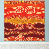 Toile Serpents autochtones. (Insitu (Plancher de Bois))