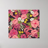 Toile Serpents de la jungle, fleurs tropicales, motif vi (Recto)