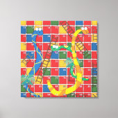 Toile Serpents et échelles jeu de dessins animés (Recto)