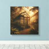 Toile Serre de la jungle cachée baignée de lumière dorée (Insitu (Plancher de Bois))