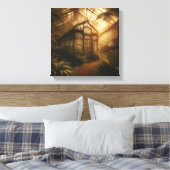 Toile Serre de la jungle cachée baignée de lumière dorée (Insitu(Chambre))