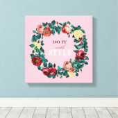 Toile Serre de Roses Vintages motivationnelle (Insitu (Plancher de Bois))