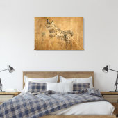 Toile Serval (Leptailurus Serval) en train de sauter (Insitu(Chambre))