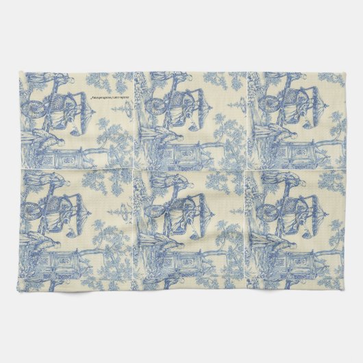 Toile -- Serviette de thé bleue (Horizontal)