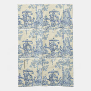 Toile -- Serviette de thé bleue