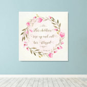 Toile Ses Enfants Se Laissent Et L'Appelent Bénie (Insitu (Plancher de Bois))