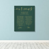 Toile Ses Voix Mariages Et Ses Voix Émeraude Et Or (Insitu (Plancher de Bois))