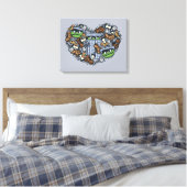 Toile Sésame Sésame | Oscar the Grouch Doodle Heart (Insitu(Chambre))