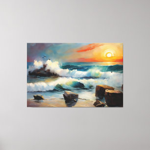 Toile SESCP_25_0005 Seascape Seagulls Art Canvas Imprime