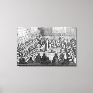 Toile Session du Parlement présidée par Regent