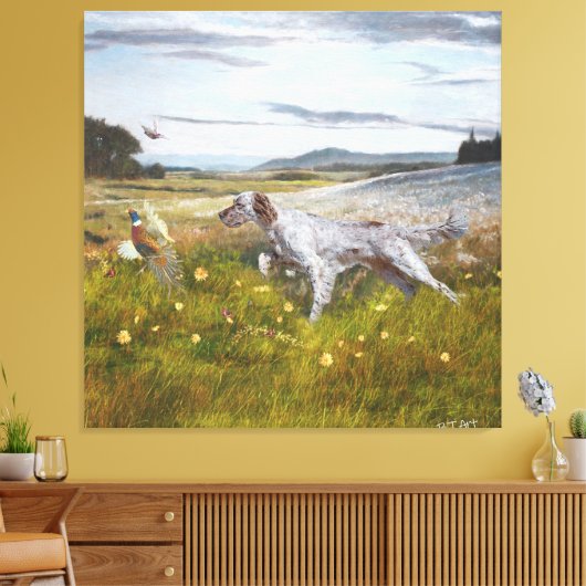 Toile Set anglais avec faisans, art (Insitu(Salon))