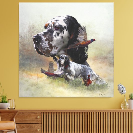 Toile Set anglais avec faisans, art (Insitu(Salon))