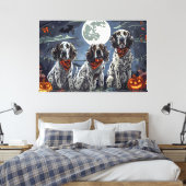 Toile Setter Anglais Halloween Effrayant (Insitu(Chambre))