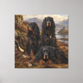 Toile Setter Gordon avec faisans, Art (Recto)