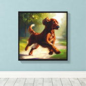 Toile Setter Irlandais Chien (Insitu (Plancher de Bois))