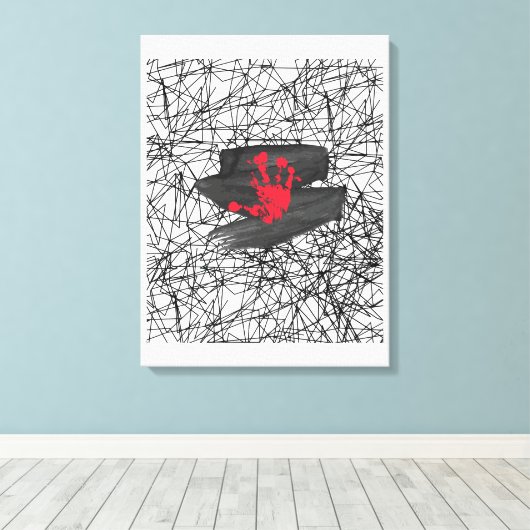 Toile Seulement dans le vide de l'univers (Insitu (Plancher de Bois))