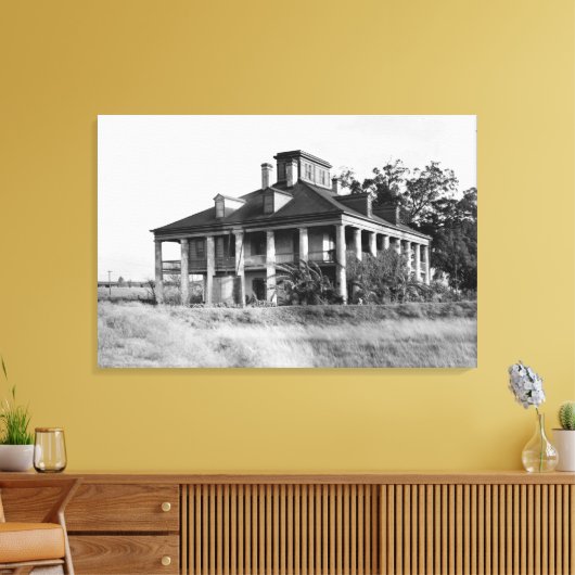 Toile Seven Oaks Plantation, Westwego LA Canvas Imprimer (Insitu(Salon))