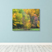 Toile Seven Springs Fall Bridge II Autumn Paysage (Insitu (Plancher de Bois))