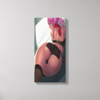 Toile Sexy rose cheveux Hentai Girl Canvas Imprimer