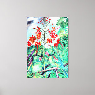 Toile Seychelles Parakeet, Psittacula wardi